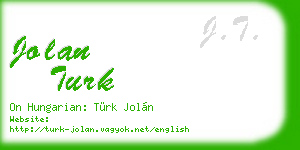 jolan turk business card